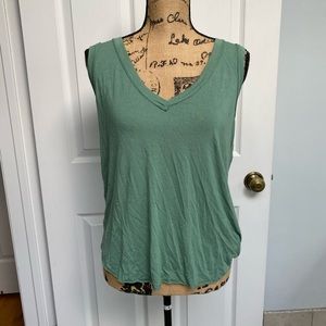 Free People “We The Free” Loose Green Tank Top